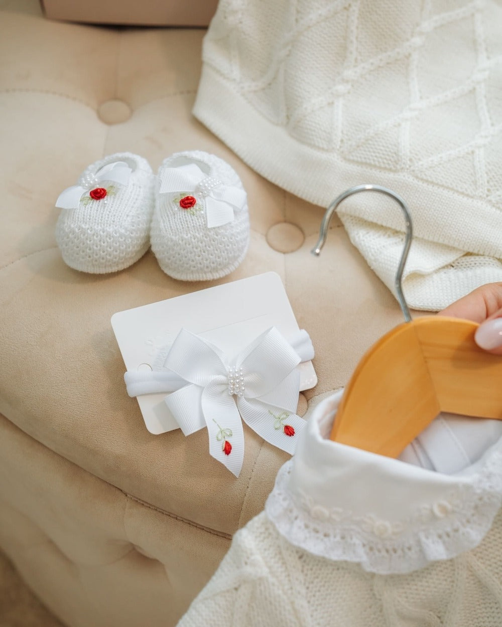 Set fascetta + Scarpine Bianco