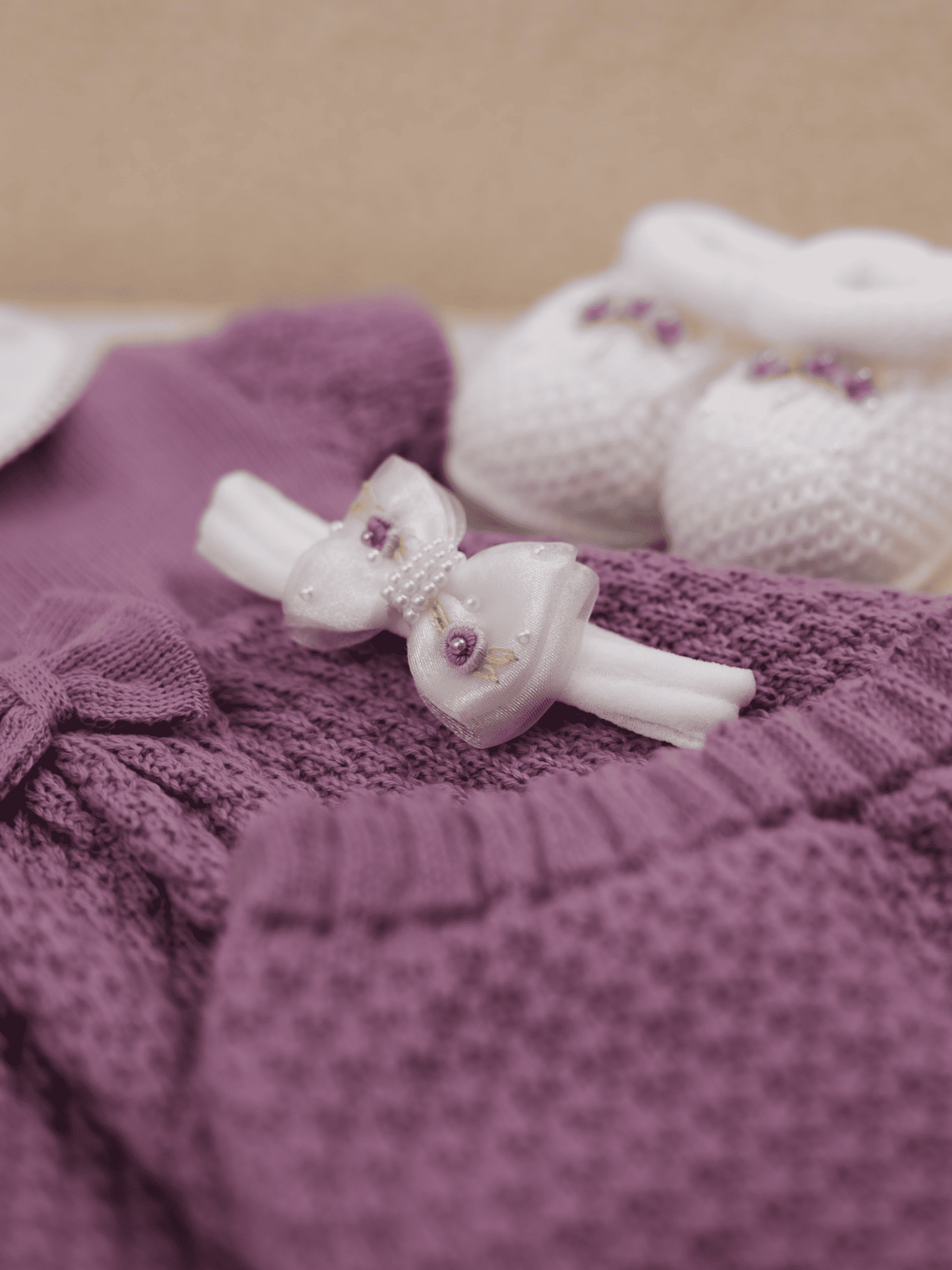 Set fascetta + Scarpine Lilla