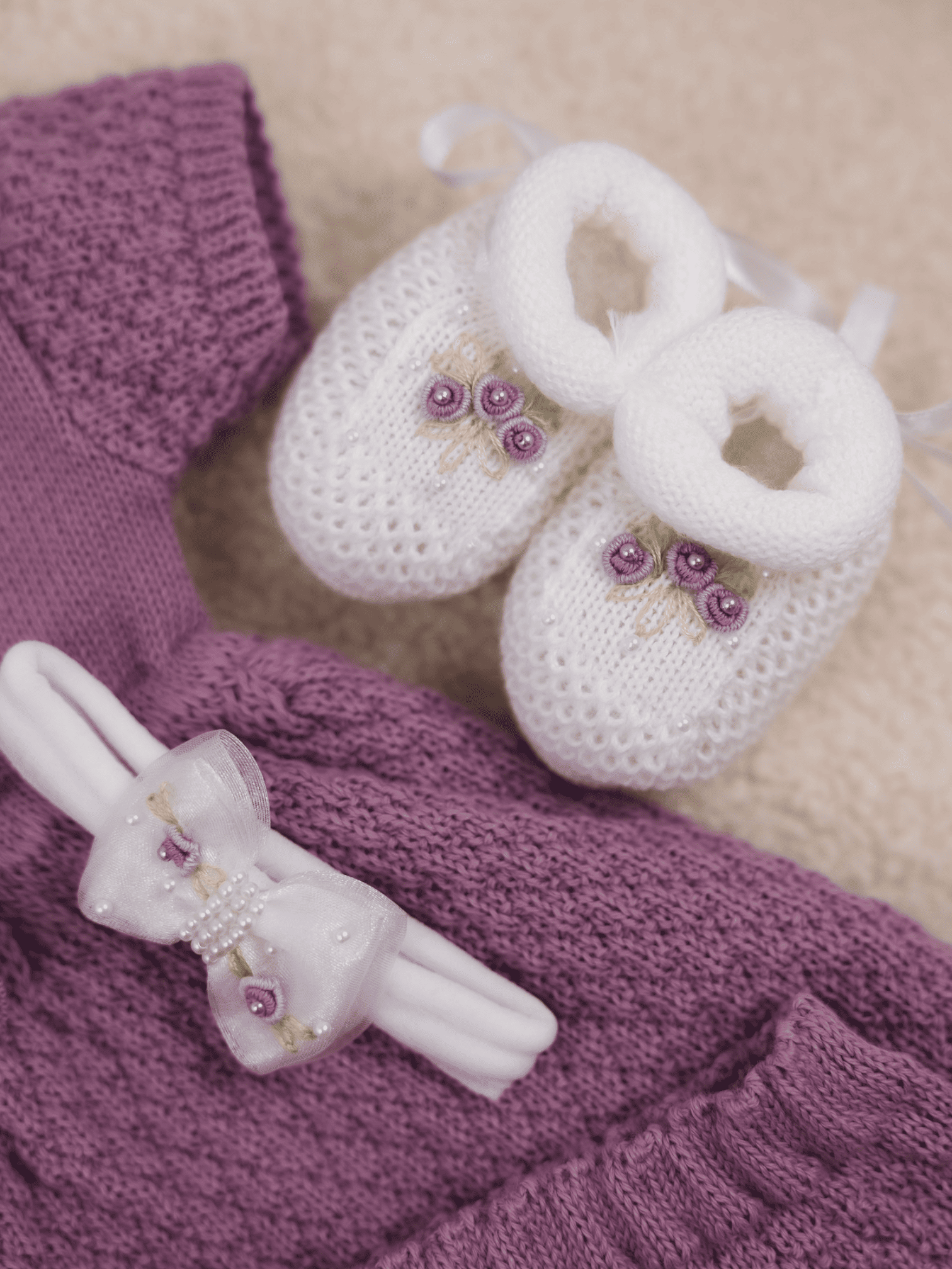 Set fascetta + Scarpine Lilla
