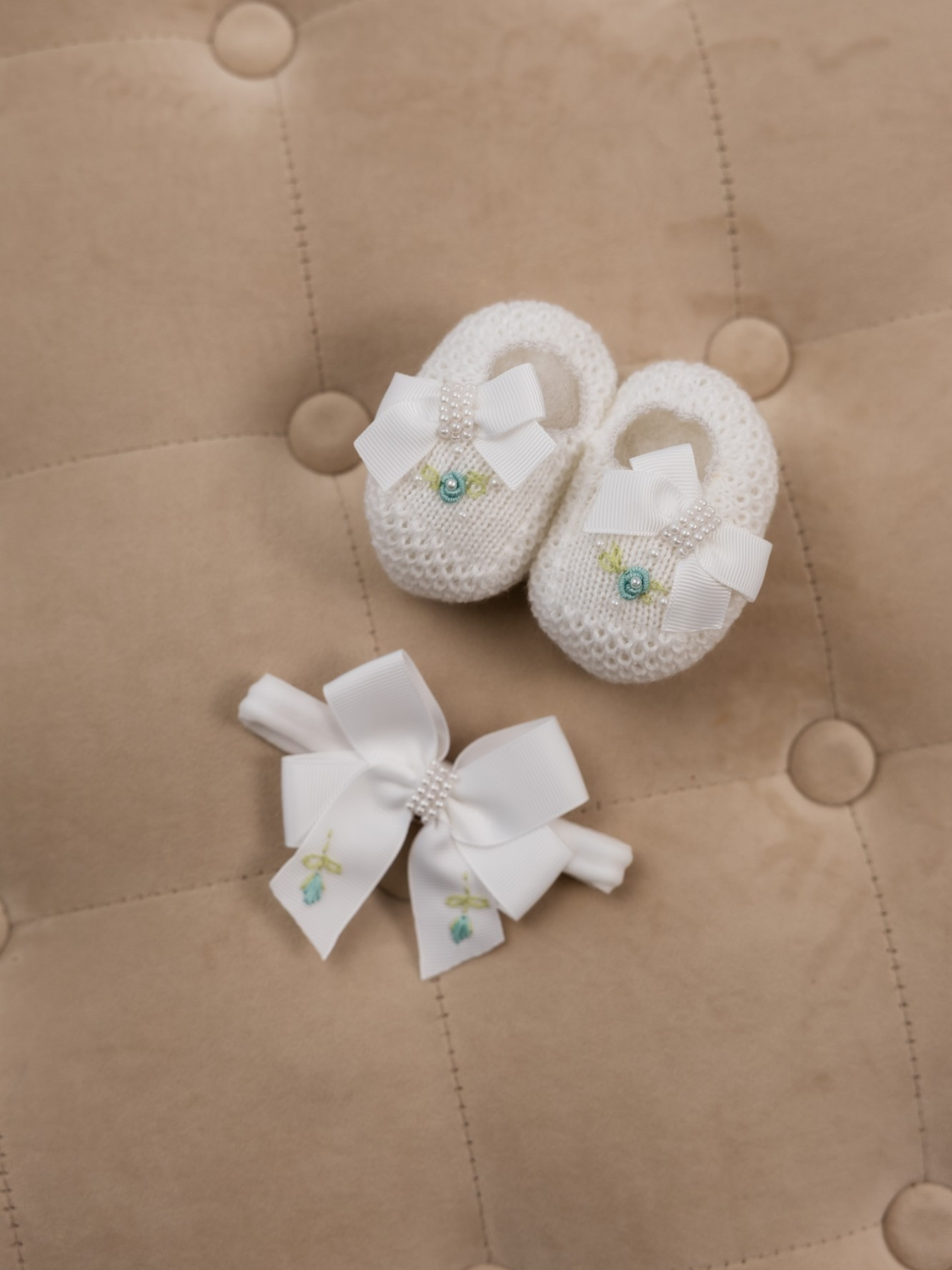 Set fascetta + Scarpine Verde Acqua