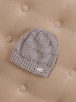Cappellino in Maglia Grigio Perlato
