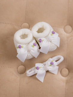 Set Scarpine e Fascetta Fiore Lilla