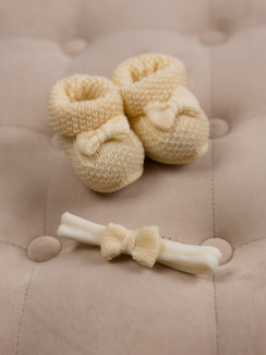 Set Scarpine e Fascetta Fiocco Giallo