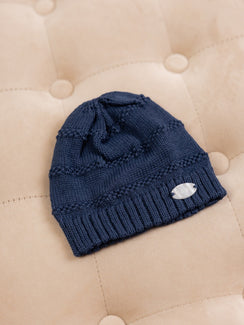 Cappellino Neonato in Maglia Blu