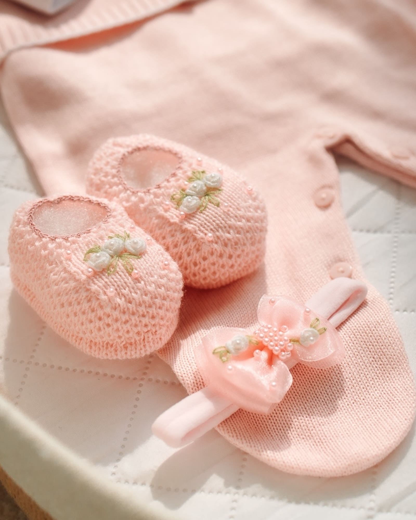 Set fascetta + Scarpine Rosa Baby