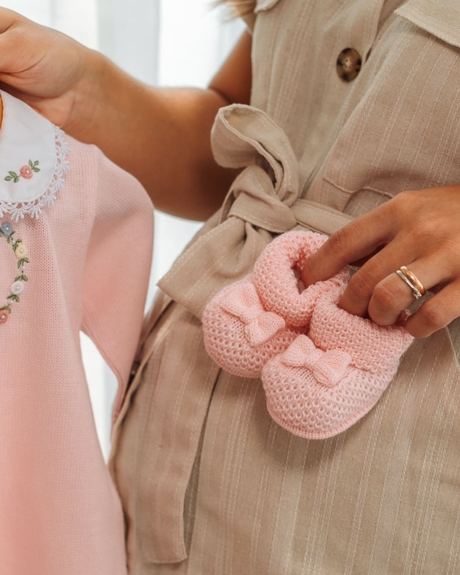 Set fascetta + Scarpine Rosa Cipria